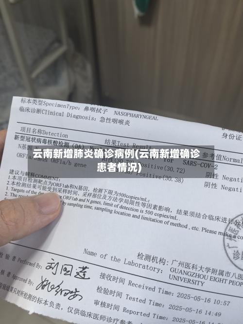 云南新增肺炎确诊病例(云南新增确诊患者情况)