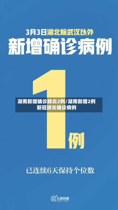 湖南新增确诊肺炎2例/湖南新增2例新冠肺炎确诊病例
