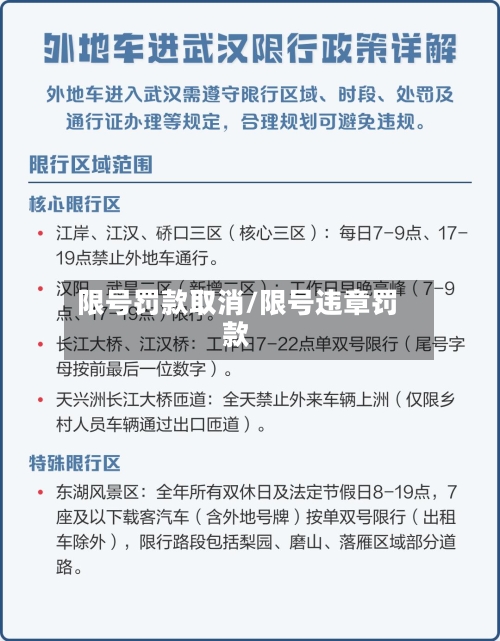 限号罚款取消/限号违章罚款-第1张图片