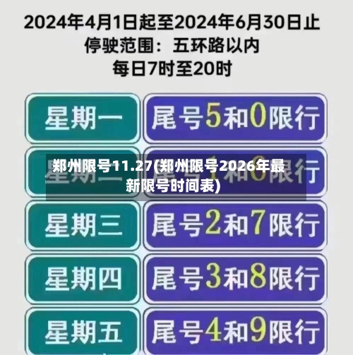 郑州限号11.27(郑州限号2026年最新限号时间表)-第1张图片