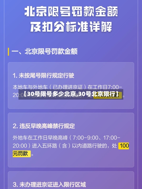 【30号限号多少北京,30号北京限行】-第2张图片