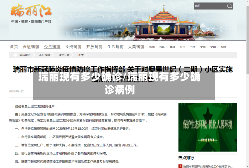 瑞丽现有多少确诊/瑞丽现有多少确诊病例-第3张图片