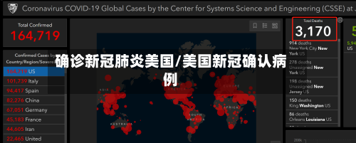确诊新冠肺炎美国/美国新冠确认病例-第2张图片
