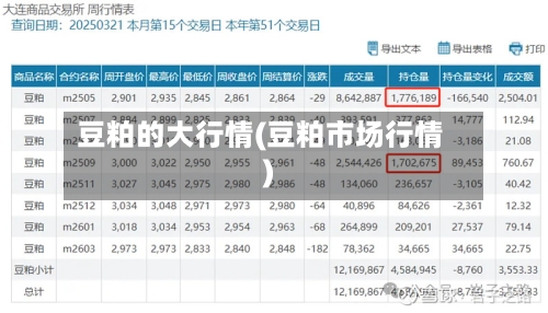 豆粕的大行情(豆粕市场行情)-第2张图片