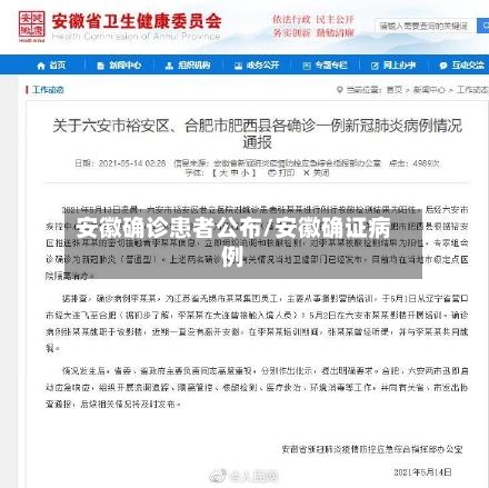 安徽确诊患者公布/安徽确证病例-第2张图片