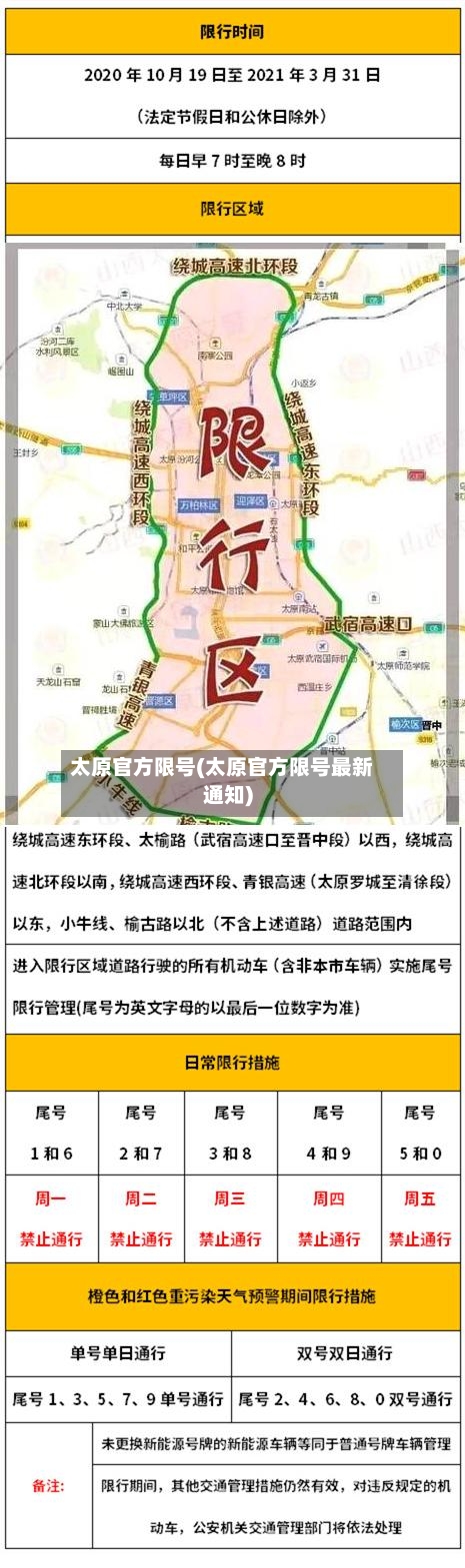 太原官方限号(太原官方限号最新通知)
