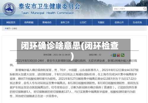 闭环确诊啥意思(闭环检查)