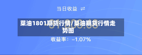 菜油1801期货行情/菜油期货行情走势图-第2张图片
