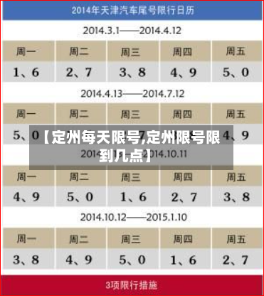 【定州每天限号,定州限号限到几点】-第3张图片
