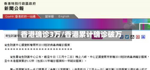 香港确诊3万/香港累计确诊破万-第3张图片